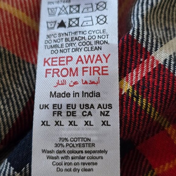 NWT Pretty Little Thing Flannel Plaid PJ Set Size XL Top 2X Shorts Pajamas - Picture 6 of 10